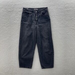 Levis Jeans Womens 30 Black Balloon Leg Premium Dark Wash Denim Baggy Y2K Boho
